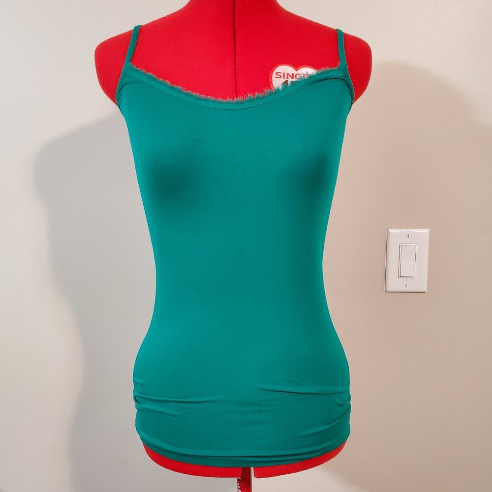 “The Limited” Green Fringed Tank Top – M